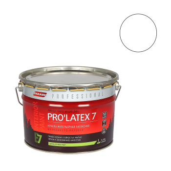 Краска латексная для стен и потолков 9 л PARADE E7 PRO LATEX моющаяся шел-матовая База А *144