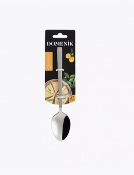 Ложка столовая нерж. "Quadro" КОМПЛЕКТ 2ШТ на подвеске DMC131 "Domenik" *1/12/72