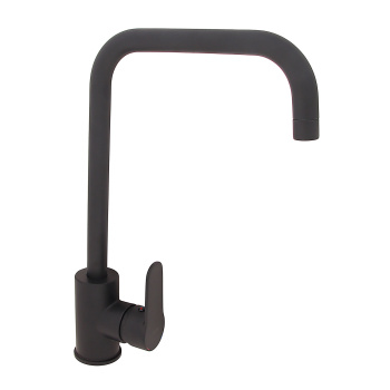 Смеситель для кухни Milardo Poli черный матовый, высокий излив POLBLL0M05 *1/16