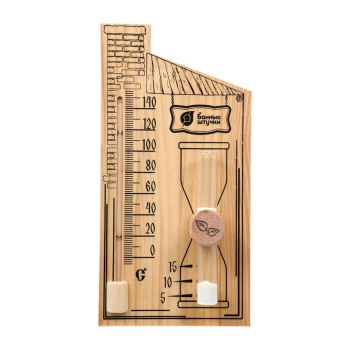Термометр с песочными часами, 27,8х14х5,3 см, для бани и сауны "Банные штучки"/ 4