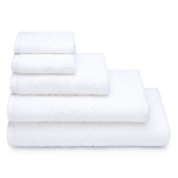 Полотенце махровое 70*130см Baldric цв.11-0601 белый 350гр/м2 ПТ-3501-05583 *3/15