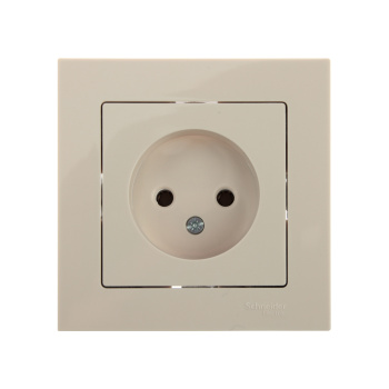 Механизм розетки 1-м СП ATLAS DESIGN без заземл. защ. шторки 16А беж. SchE ATN000249