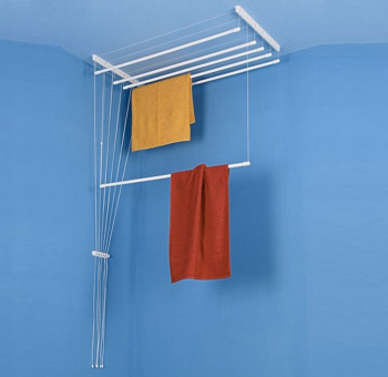 Сушилка для белья потолочная "Лиана" 6-рядная, шир.1,3м регул. по высоте Белая Lakmet *1/5