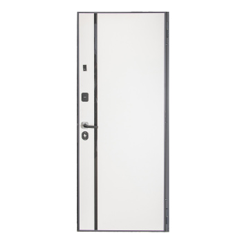 Дверь входная 2050х860х80 мм Дверной континент, левая, графит/белый софт