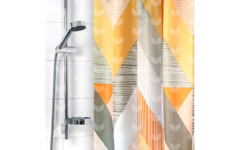 Штора для ванной V-line Лоскутная мозайка, 180х180 см, полиэстер, с кольцами
