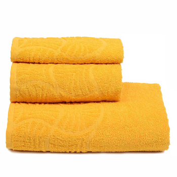 Полотенце махровое 70*130см Волна цв.1110 желтый ПД-3501-02057/295 *3/36