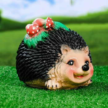 Садовая фигура "Ёжик с грибочками" новый 28х20х18см 879203