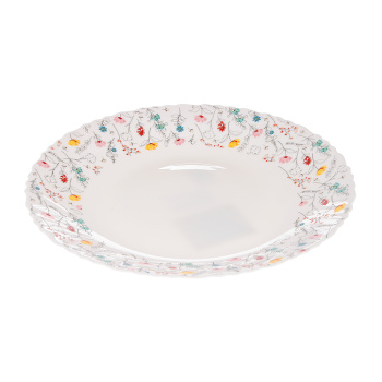 яяяТарелка стеклокерамика "МФК" "Летнее настроение" мелк. d24см OLHP-95/K2220-1 *6/36