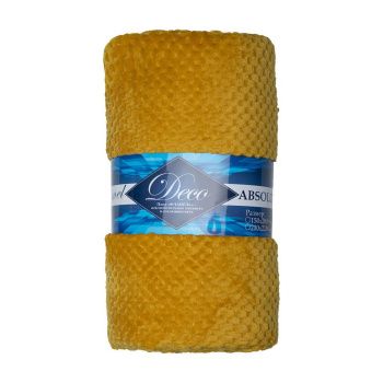 Плед 150*200см фланель жаккард r-ромбики желтый 15-1050 TF FNJ Y 1520 Absolute *1