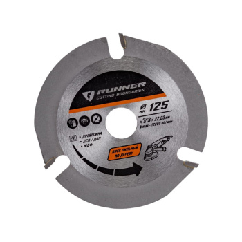 Диск пильный 125*22,00*3,4мм 3 зубьев по дереву  (551125) RUNNER *1/100