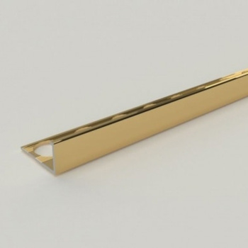 яяяПрофиль для отделки наружных углов ПК 01.02лп, 10мм, 2700мм золото глянец Лука *5