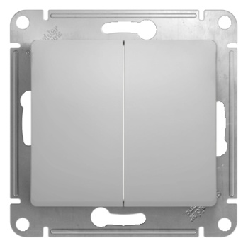 Механизм выключателя "Glossa" 2-м. алюм. SchE GSL000351 *1