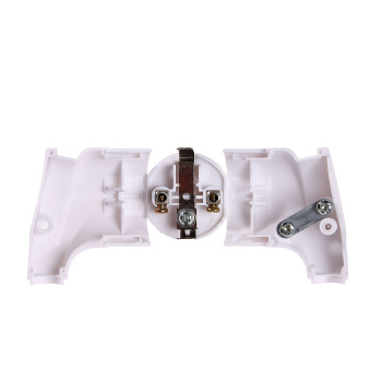 Вилка штепсельная  А105 белая угловая з/к 16А *10/30/300