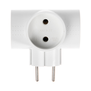 Разветвитель 3роз. 6-3Т, 6А 22845 "Фотон" *1/30/120