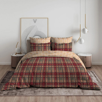 Постельное белье дуэт-М бязь Василиса 70028/1 Тартан, наволочки 70*70 - 2шт *1/4
