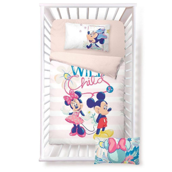 Постельное белье детское DISNEY, 1.5 сп., поплин, нав. 40х60 см
