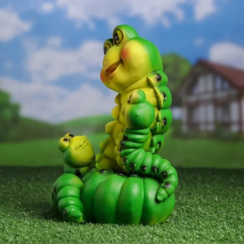 Садовая фигура "Гусеницы семья " 14*15*24см  1259514