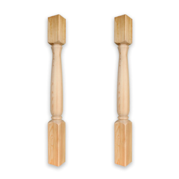 Заходный столб 10х10х110 см Арелан, точеный, тип 2, сосна, сорт экстра