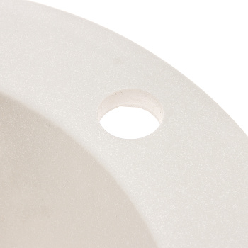 Мойка из искусственного камня круглая белый гранит матовая AGATA 30/Q15 (475*375) *1