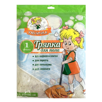 Тряпка дуборки дпола ХБ Белая 80х100см MPU1189 Умничка (МультиПласт) *20 Тряпка дуборки дпола ХБ Белая 80х100см MPU1189 Умничка (МультиПласт) *20