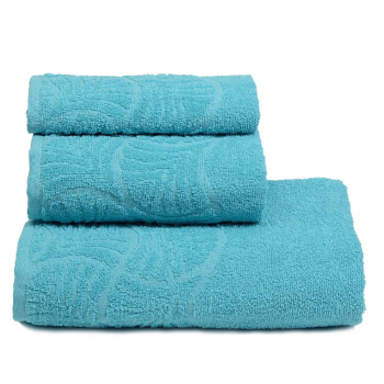 Полотенце махровое 70*130см Волна цв.1149 голубой ПД-3501-02057/295 *3/36