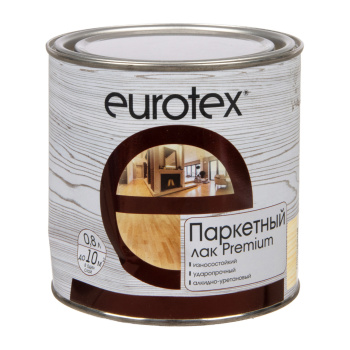 Лак алкидно-уретановый Eurotex Premium, 0.8 л, паркетный, глянцевый