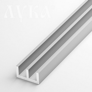 Ш-профиль 15х2х8х1.5 мм Лука Шпр 01, 2 м, алюминиевый