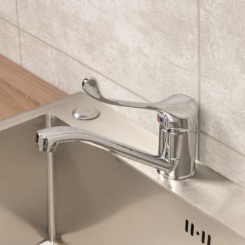 Смеситель для кухни Roegen RE011A, длинный излив, рычажный, хирургический