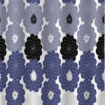 Штора для ванной "Санакс" п/эстер 180*180см "Цветные хризантемы" без колец 01-34 *1/24