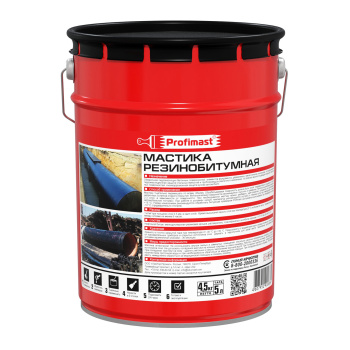 Мастика битумно-резиновая 5 л Profimast, гидроизоляционная