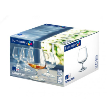 яяяJ2934 Н-р фужеров д/коньяка СИГНАТЮР 4шт. 410мл. (1/4)