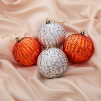 набор шаров пластик d-8 см виражи (набор 4 шт) 1310287