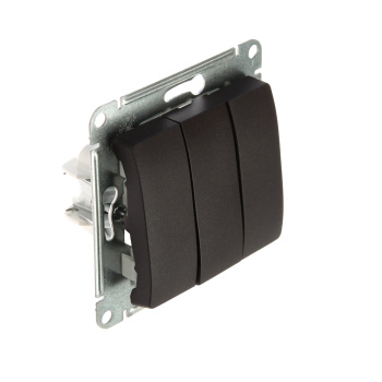 Механизм выключателя 3-кл. СП GLOSSA 10А IP20 10AX шоколад SchE GSL000831