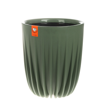 Кашпо пластм. "Сигма" 18л d верха 300мм h370мм со вставкой 10л Нефрит СИ30-32 *1