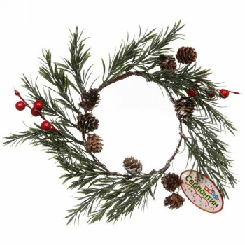 Венок хвойный новогодний Лесной сюрприз , 30 см