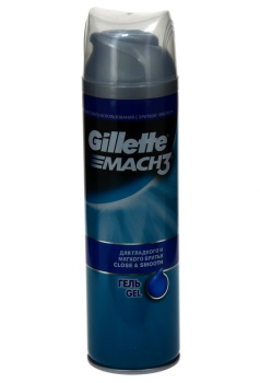 Гель д/бритья GILLETTE Mach3 для гладкого и мягкого бритья 200мл (P&G) *6