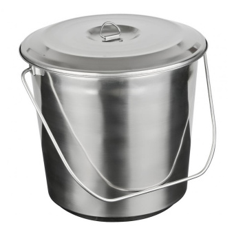 Ведро нерж.12л с Крышкой, с мерной шкалой 0099 ("Катунь") *1/8