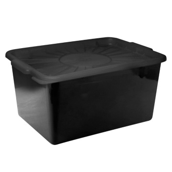 Емкость пластм. 18,0л 423х297х208мм с Герм. Крышкой черная Е18КЧ (Екатеринбург) *1/10