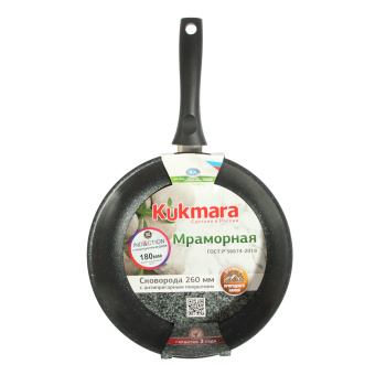 Сковорода алюм. а/приг.литая Kukmara "Marble Induction" Мрам.темн. d26см смти260а *1/5