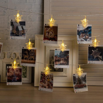 НИТЬ DCR. 4.5 м, с насад. “Прищепки елочка”, IP20, Н.С. LED-20-220V, фиксинг, Т/БЕЛЫЙ 4445732