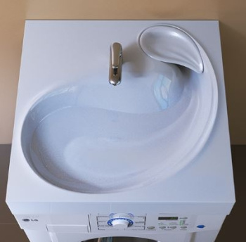 Раковина над стиральной машиной QOPP Velvex Madera, 60х60 см