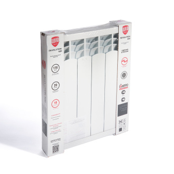 Радиатор алюминиевый 6 секций Royal Thermo Revolution, 500 мм, белый