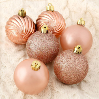 Набор шаров пластик d=6 см, 8 шт., "Империя"