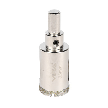 Коронка алмазная по керамике VIRA 55 мм, трехгранный хвостовик