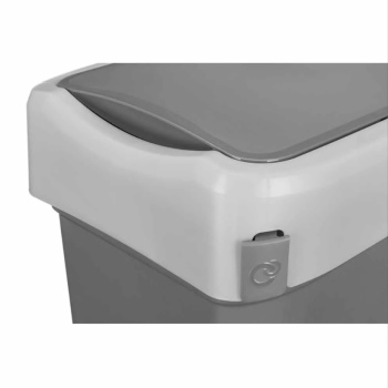 Контейнер д/мусора пластм. с откидной+"плавающей" крышкой 10л "SMART BIN",крепл.д/пак. 434214711*1/4