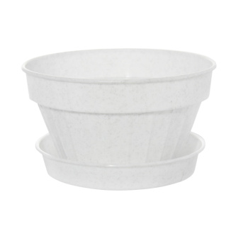 Кашпо пластм. "Виолет Классик" 1,0л d верха 160мм h90мм с поддоном д/Фиалок Мрамор А5114мр *1/60