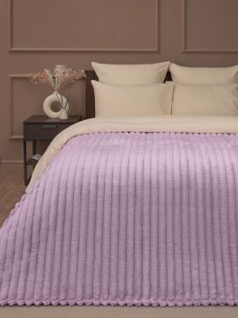 Плед 200*220см фланель крупный рубчик сиреневый TF FNJR LI-BE3 049/2022 NC Absolute *1
