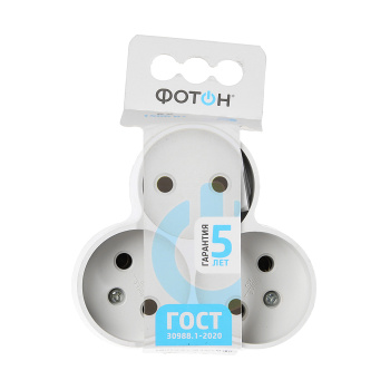 Разветвитель 3роз. 6А АМ 6-3 12324 "Фотон" *1/20/120