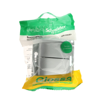 Механизм выключателя "Glossa" 2-м. алюм. SchE GSL000351   *1
