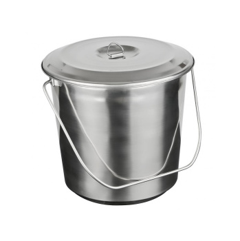 Ведро нерж. 7л с Крышкой, с мерной шкалой 0097 ("Катунь") *1/12